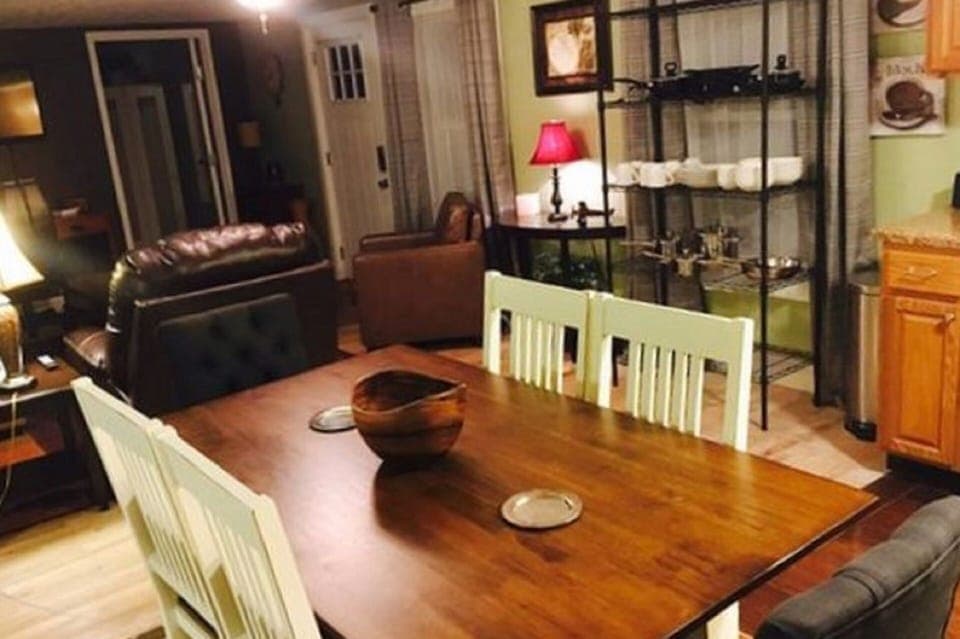 Living room, Kitchen, and Dining table. Open area for all