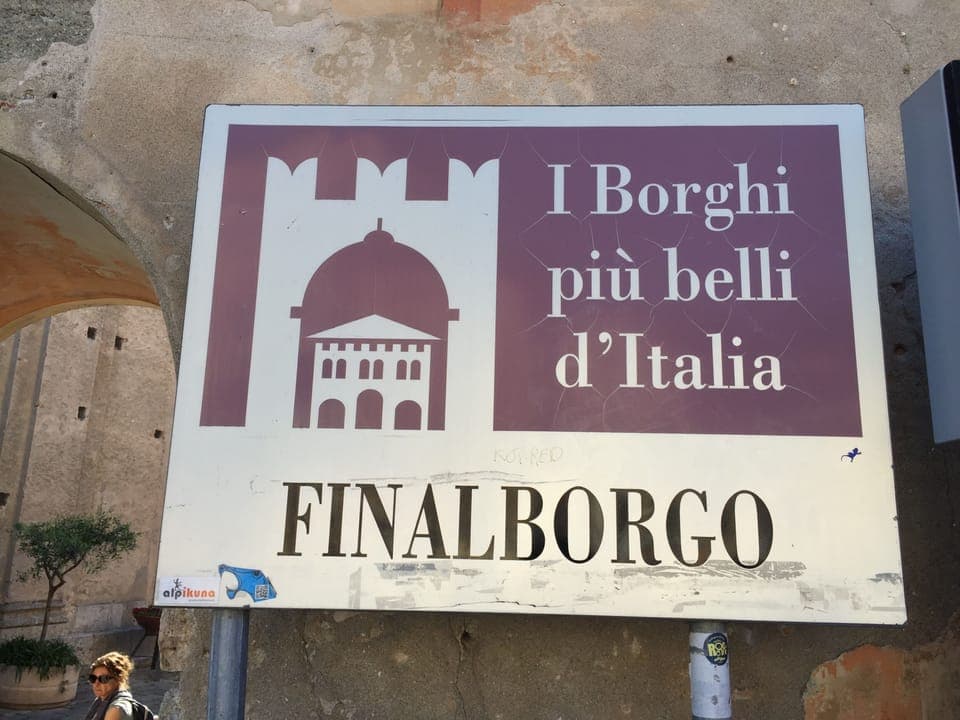 Finalborgo, recognized as one of the most beautiful villages in Italy.
