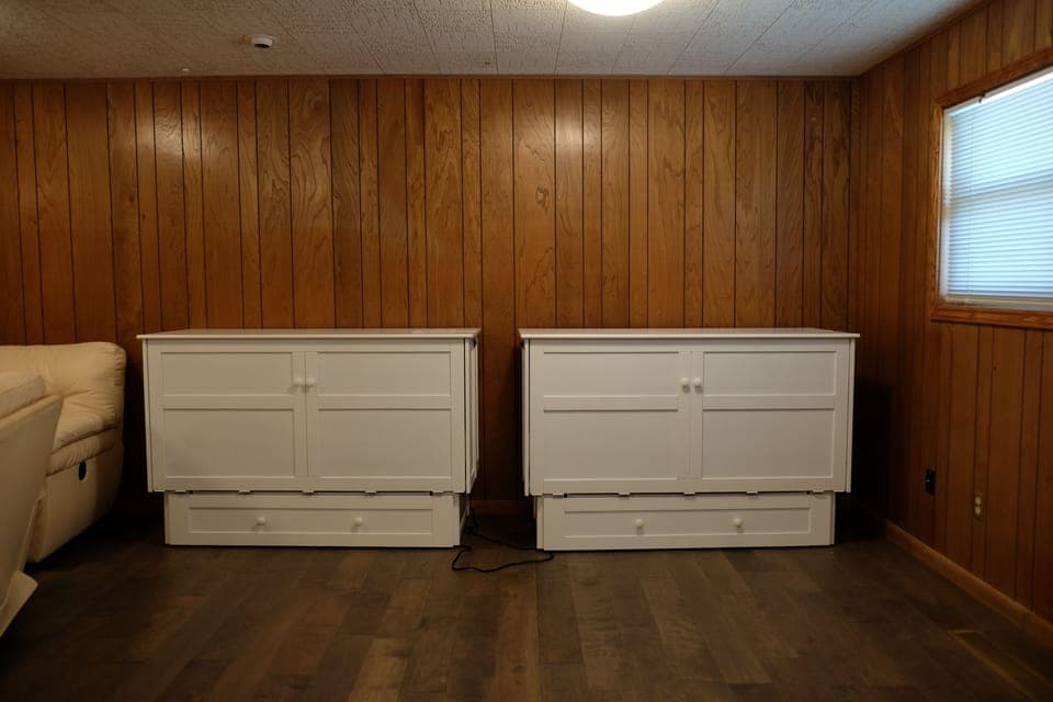 Two Queen Murphy Beds in the Media Room