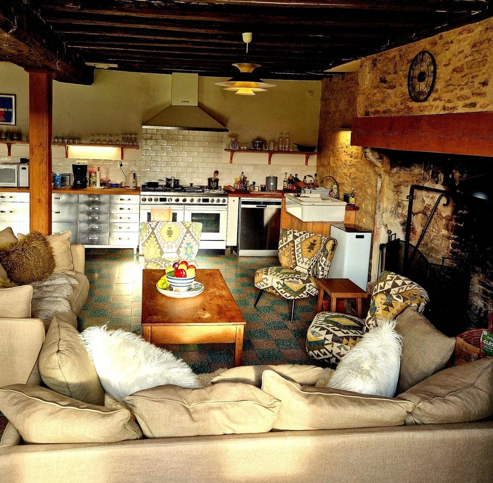 The main living area is very cosy and the kitchen is equipped to a high standard