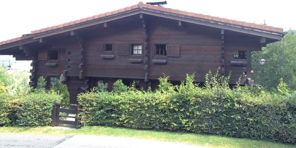 Summer view of the chalet from the road