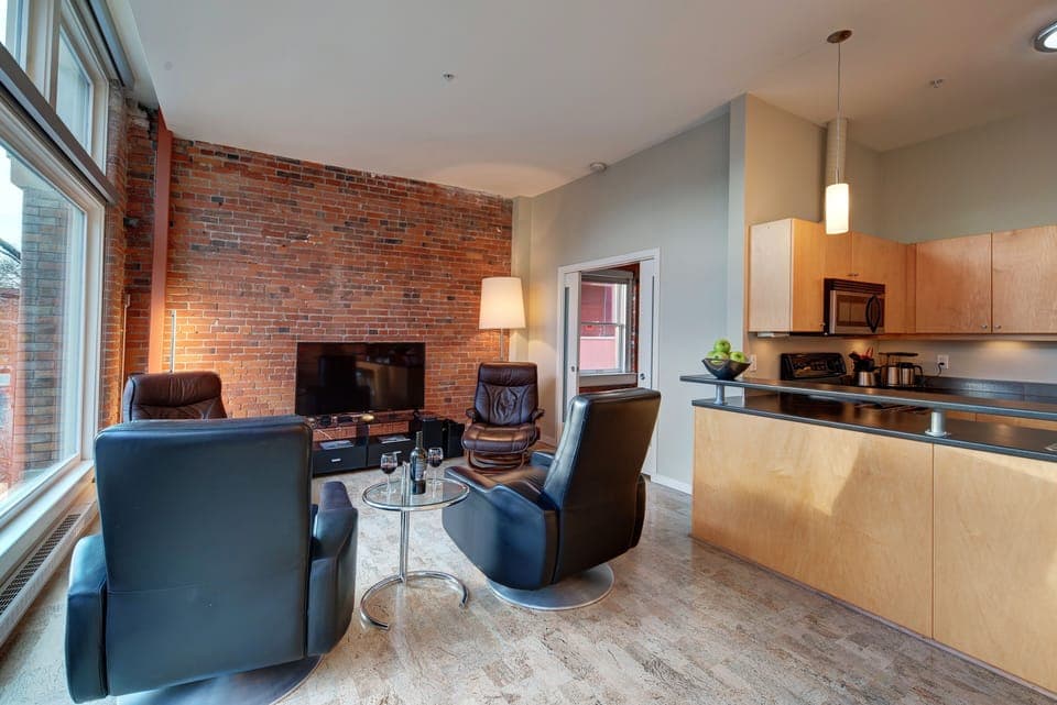 Comfortable seating area to watch TV