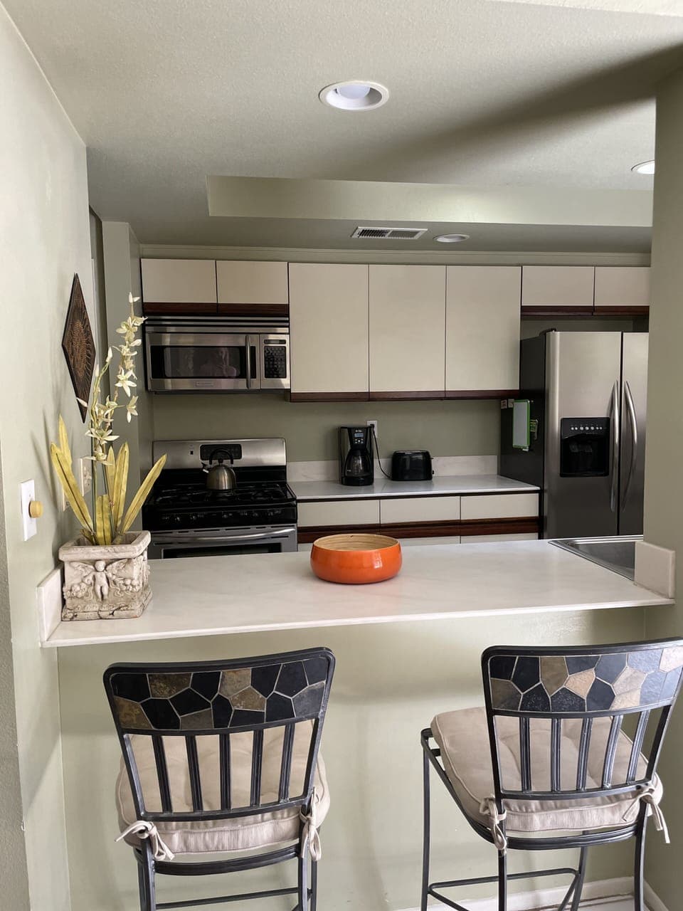 Kitchen from dining area
