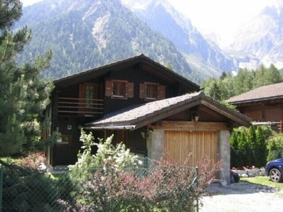 Front of chalet in summer