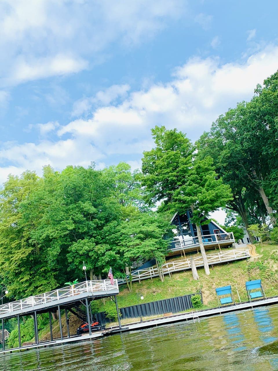 Front view from the lake 