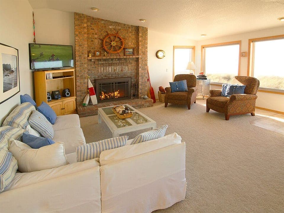 Main floor beachfront living room