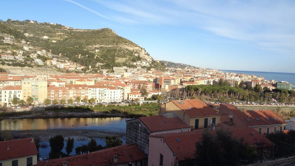 The modern part of Ventimiglia as seen from Ventimiglia Alta