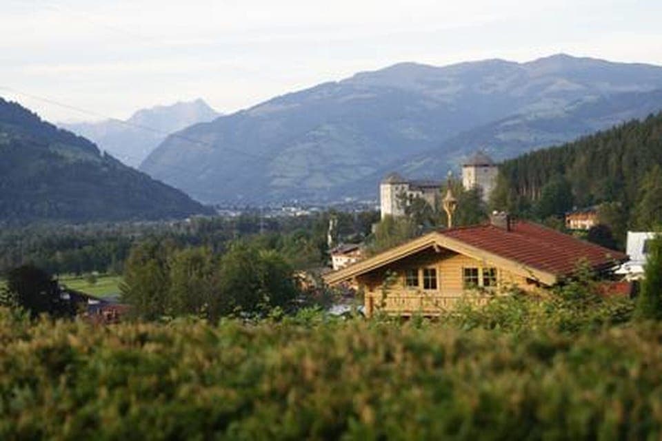 View of Kaprun castle and down the valley from  bedrooms 1 and 3.