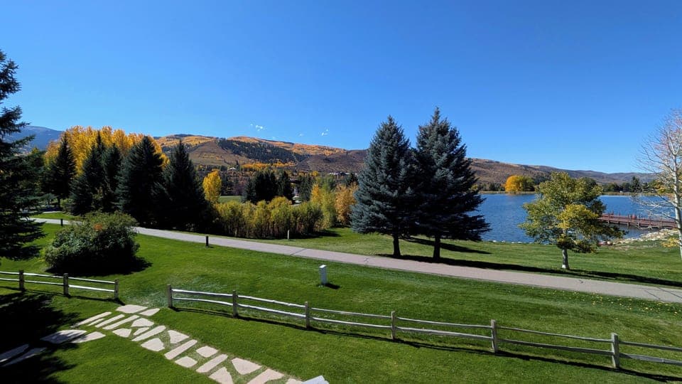 View from balcony of Nottingham Park  Lake
