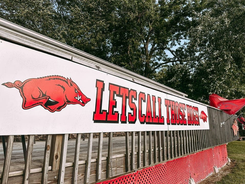 400 square foot deck on front of house. 