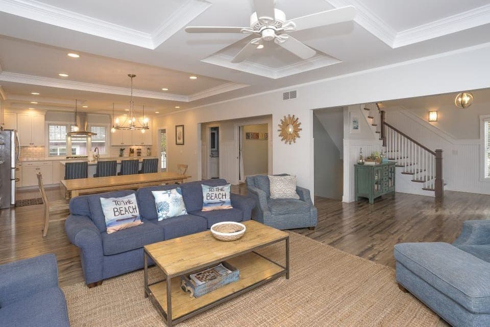 Living room/ kitchen view.