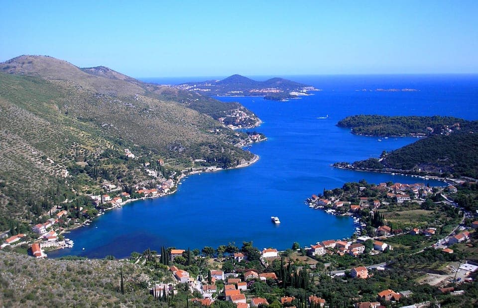 Zaton Bay where the apartment is located, minutes from Dubrovnik