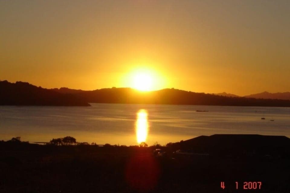 Sunset in January from the Deck