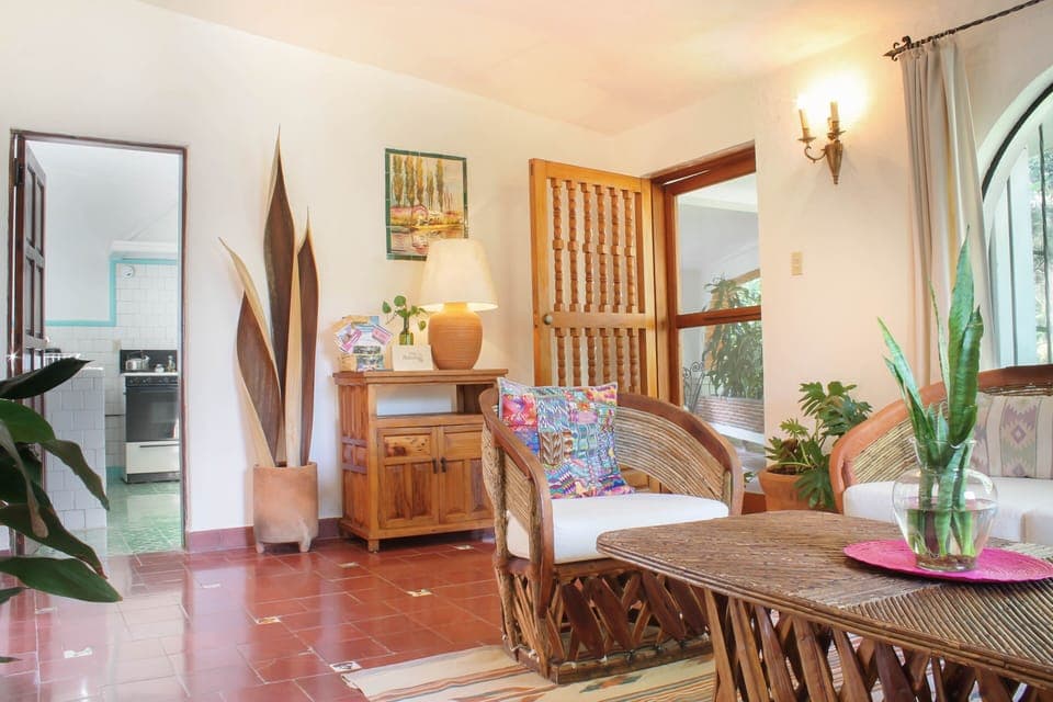 Living room with access to private terrace.