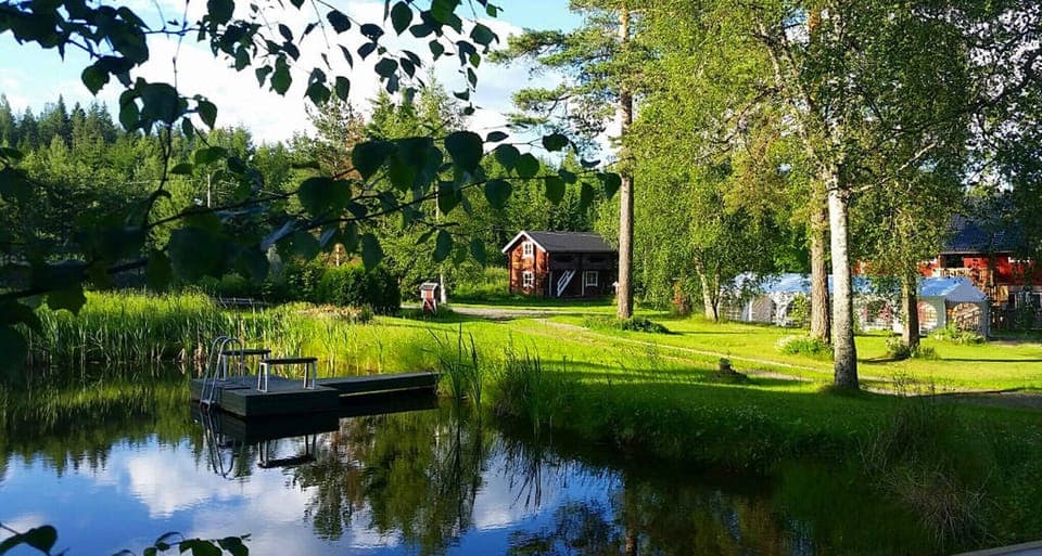 View from the traditional Finnish Sauna