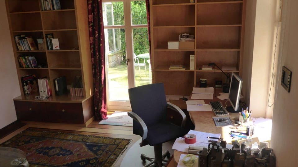 Office #2 has sofa + glas table, large desktop, cable internet,opens to terrace2