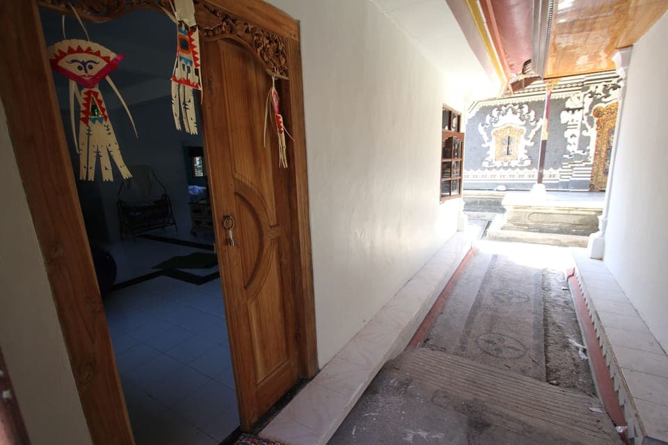 Covered entry and front door