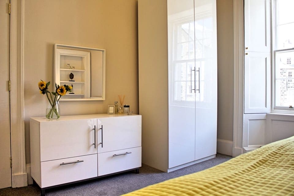 Wardrobe and dressing table in bedroom 1