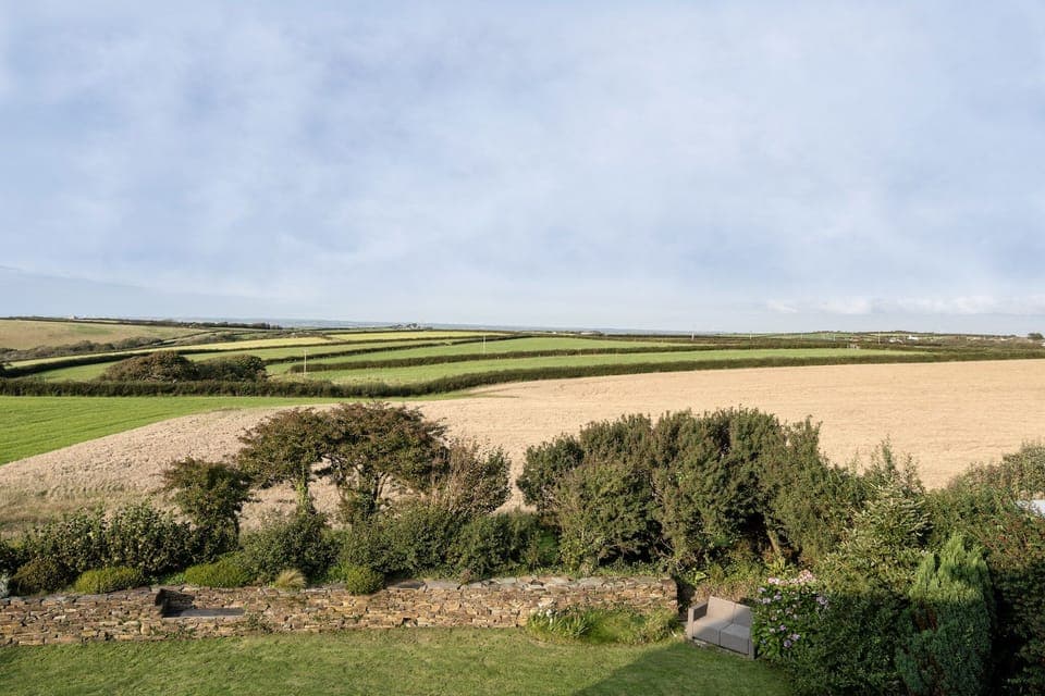 View across open fields
