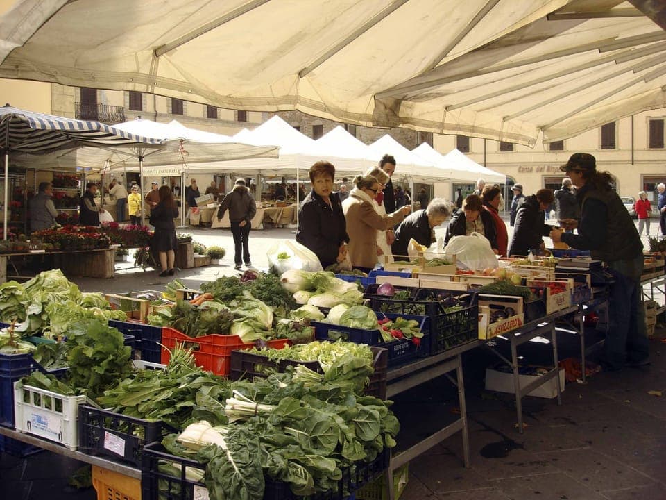 market on a Tuesday and Saturday morning 