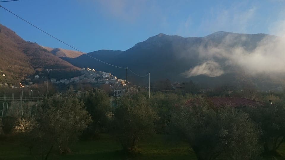 View of the town from balcony
