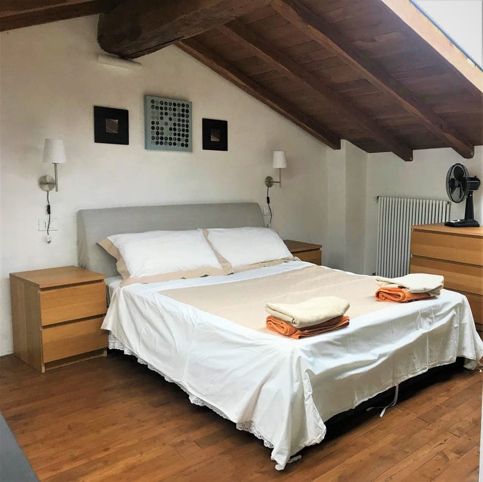 Bedroom on 1st floor with bathroom (shower, sink and toilet)