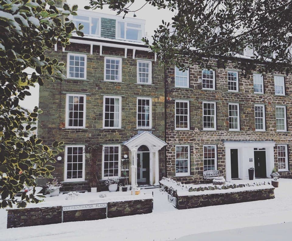 Front of the property in the snow