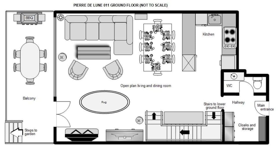 Layout of the ground floor