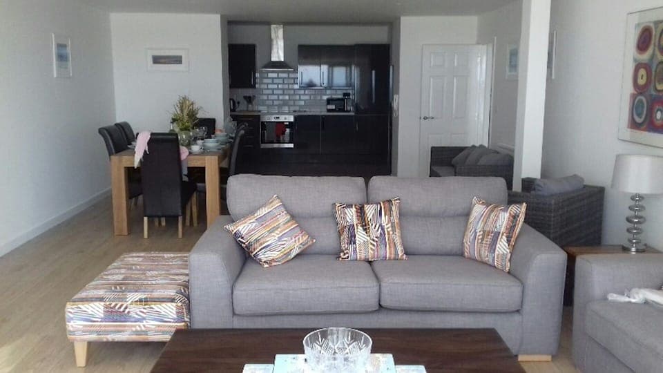 Living and dining areas