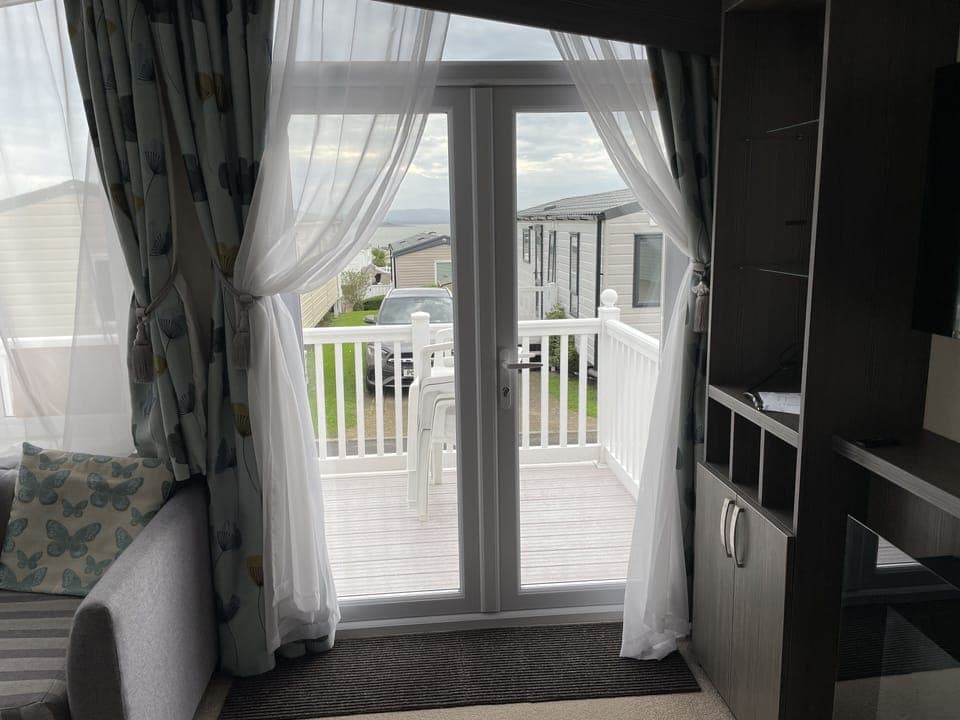 Double doors leading to veranda