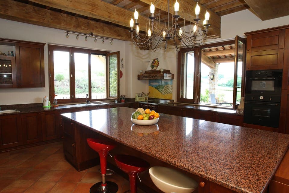 kitchen opens out to Veranda
