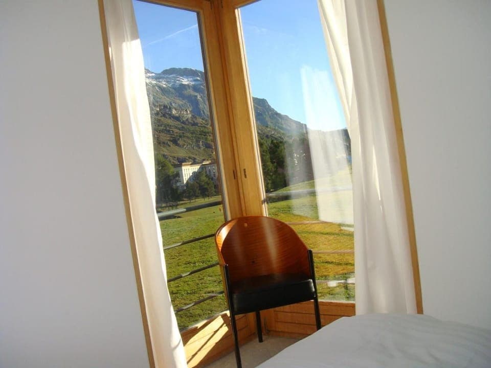 view to the lake from the bedroom