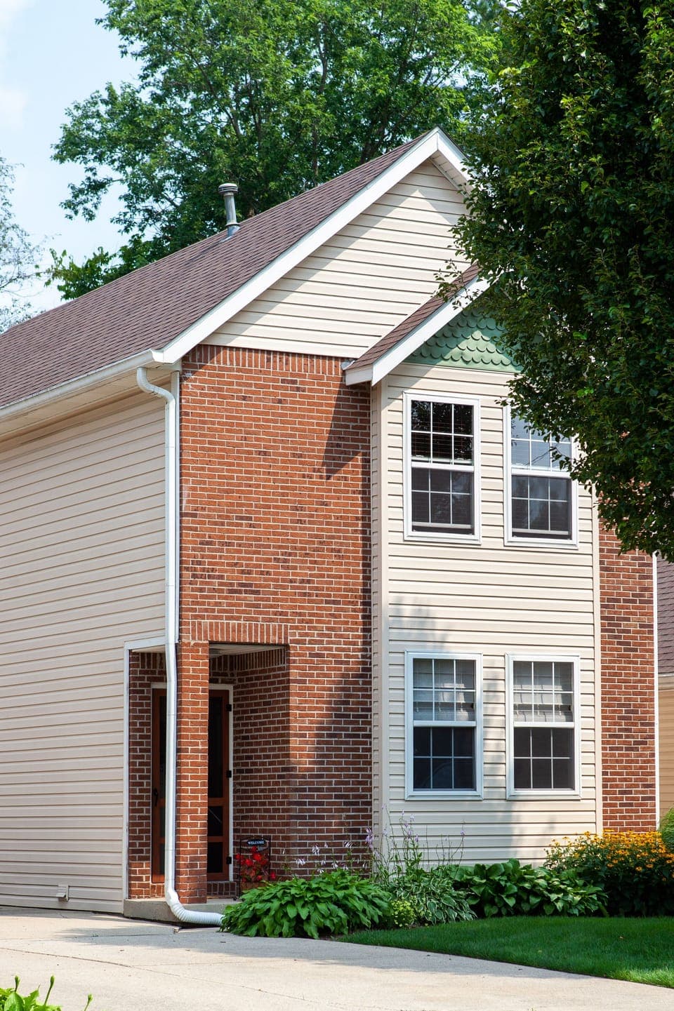 front facade facing south