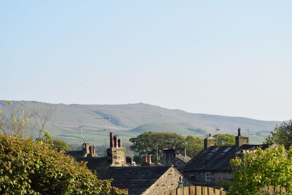View of Cracoe Fell from the patio