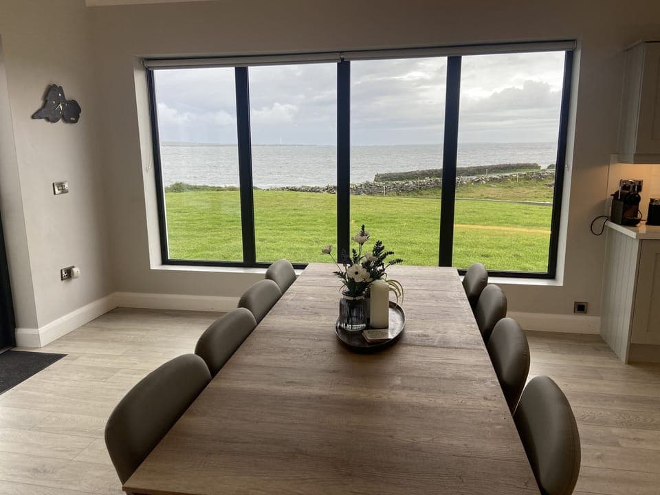 Dining area with ocean views