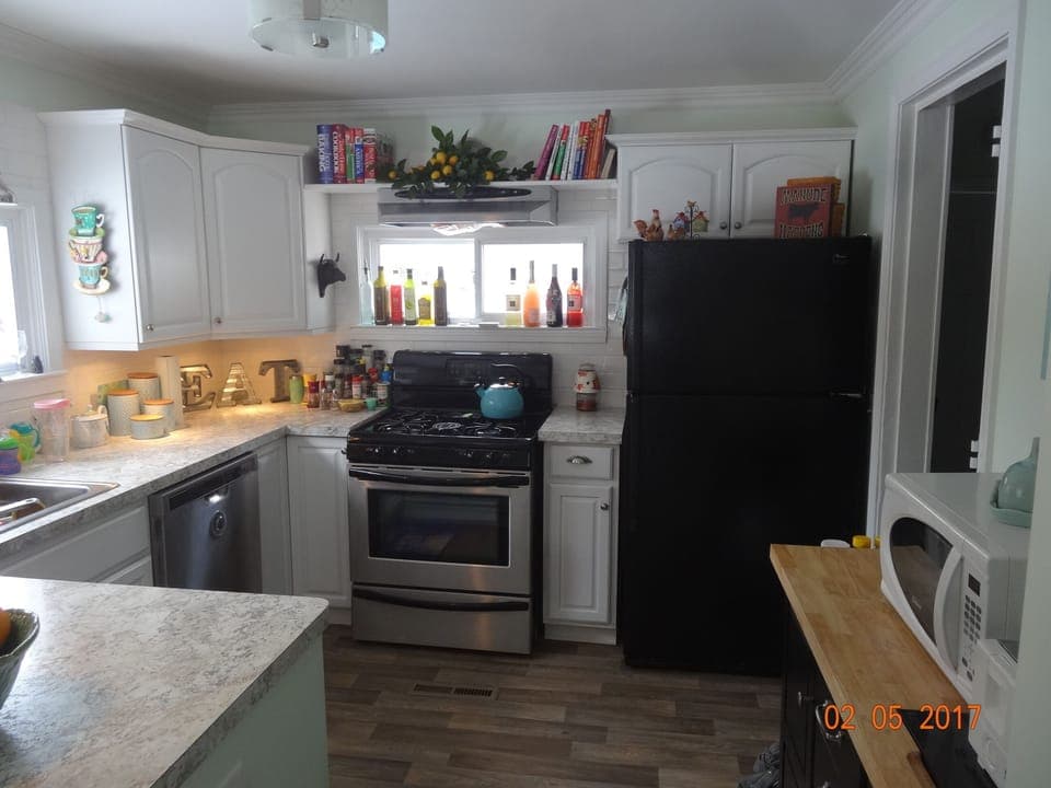 Save a buck and eat right in your fully functioning kitchen with all the gadgets