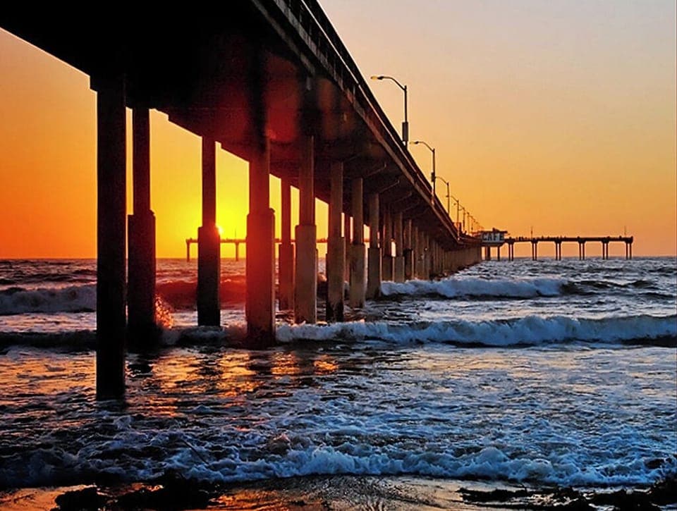 Walk the OB pier for exercise.  Fishing no license required.  Good surf view!