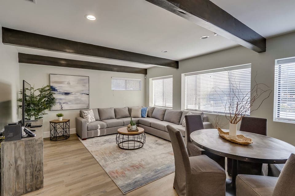 Sleeper Sofa is a queen-sized pull-out.