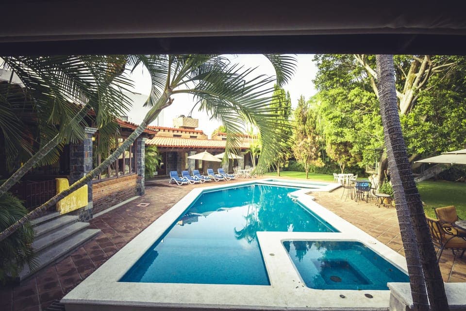 Pool view from the cabaña
