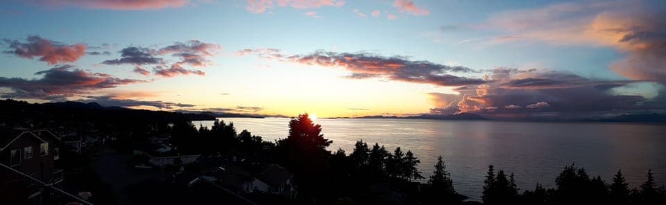 Sunsets from the large west facing deck.
