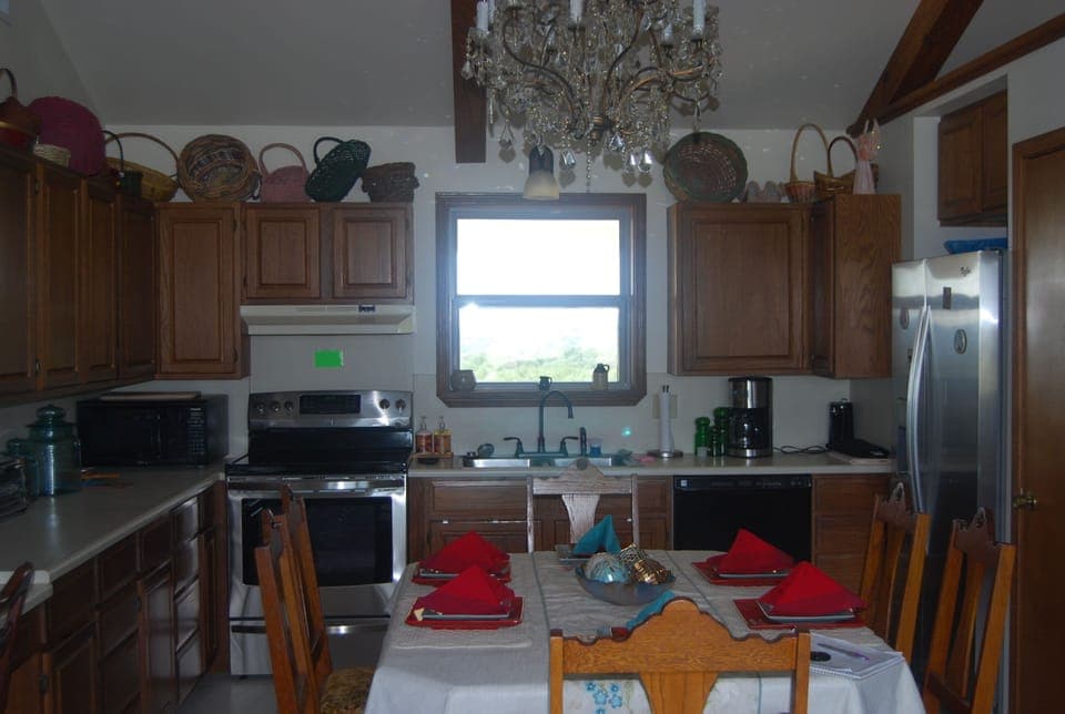 kitchen and dining area