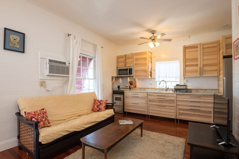 Studio overlooking historic Key West waterfront.