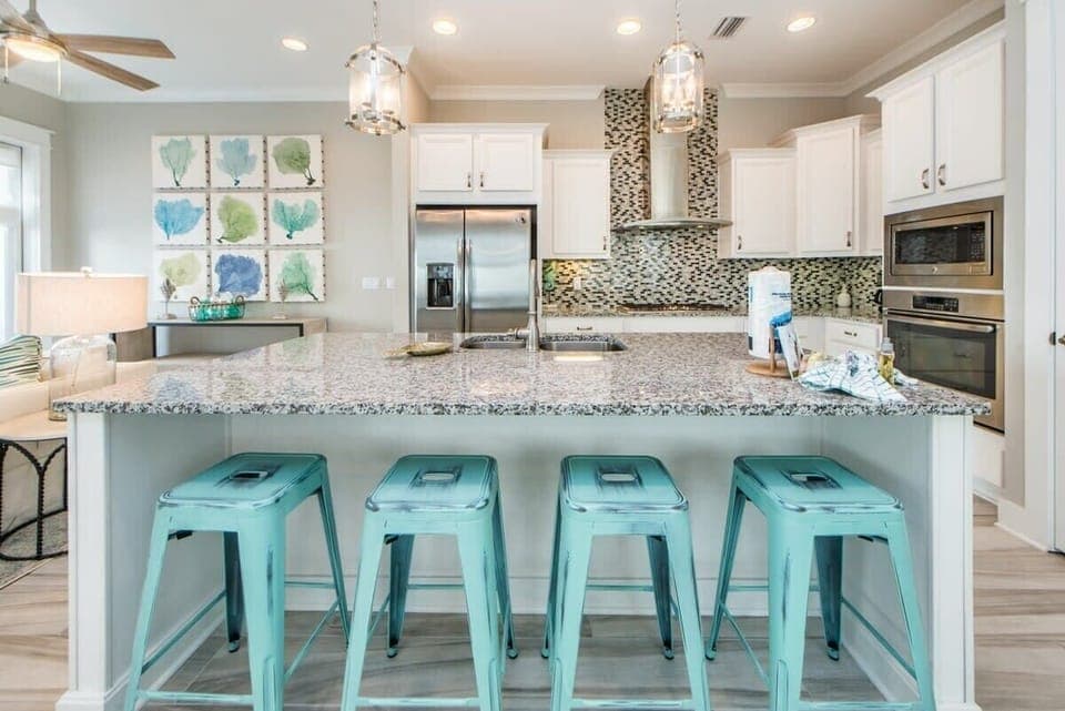 Four Bar Stools for Kitchen Island Seating