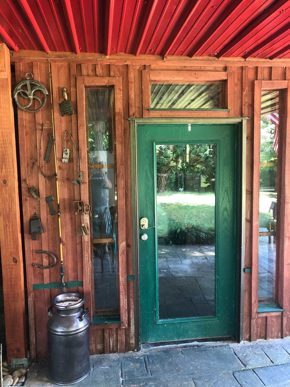 Private entrance with code 