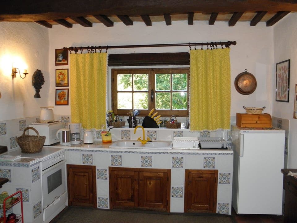 The rustic kitchen