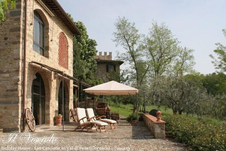 Il Visciolo: the house and the terrace