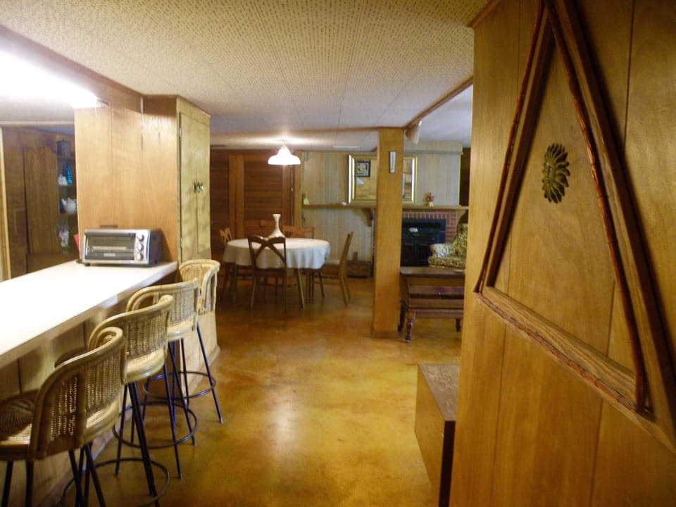 Newly refinished stained concrete floors