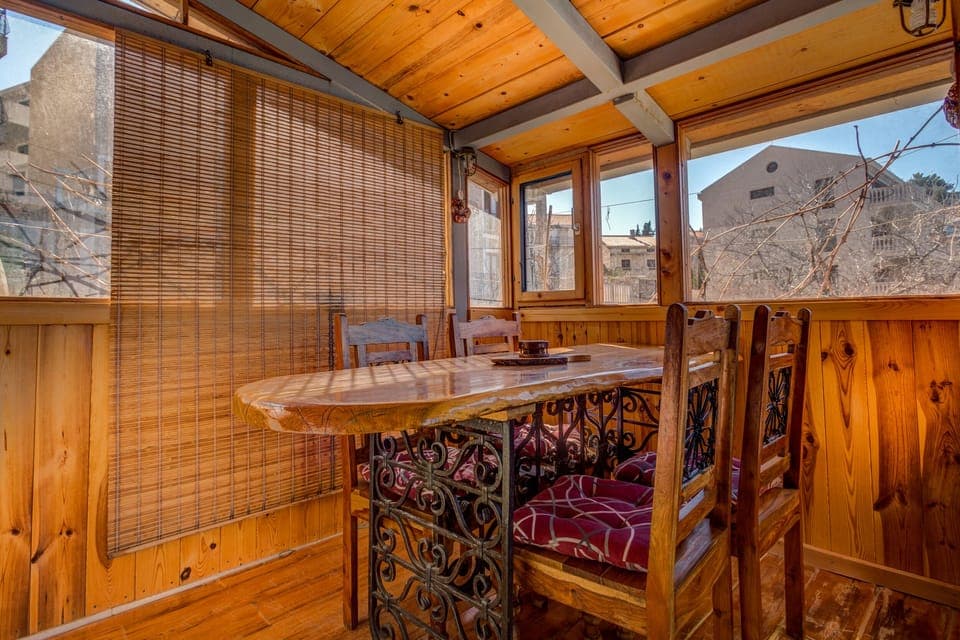 Dining area for four people which is also a terrace, perfect for the summer days