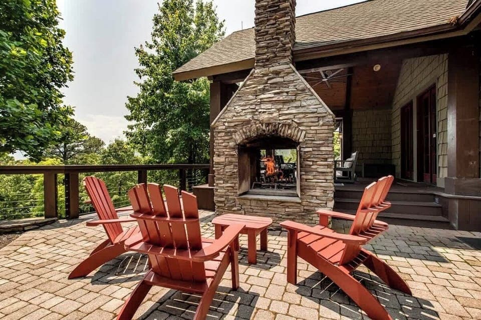 Double-sided fireplace!