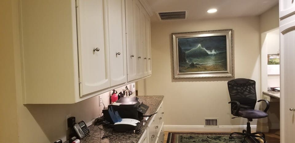 Separate office/work space.